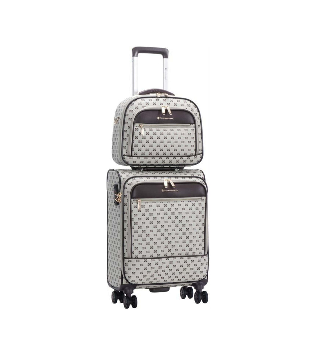 ensemble de 3 valises semi rigides et vanity snowball