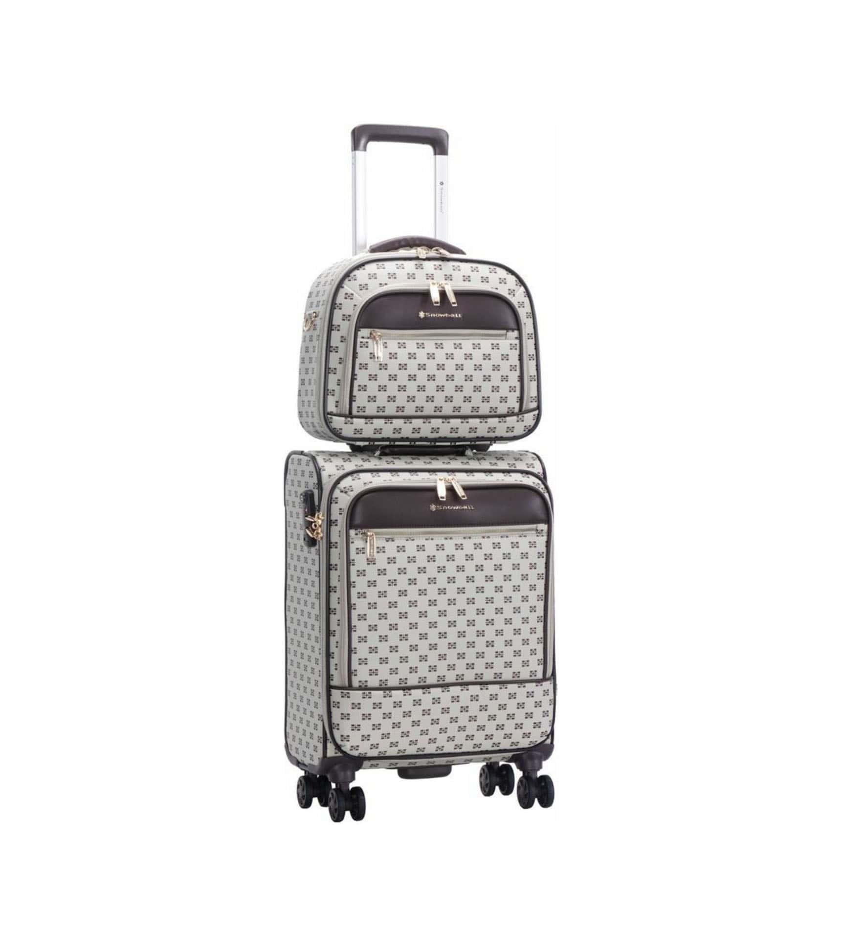 ensemble de 3 valises semi rigides et vanity snowball