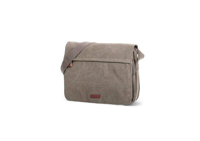 besace A4 en toile et cuir pour homme et femme katana 6565 - vue de 3/4
