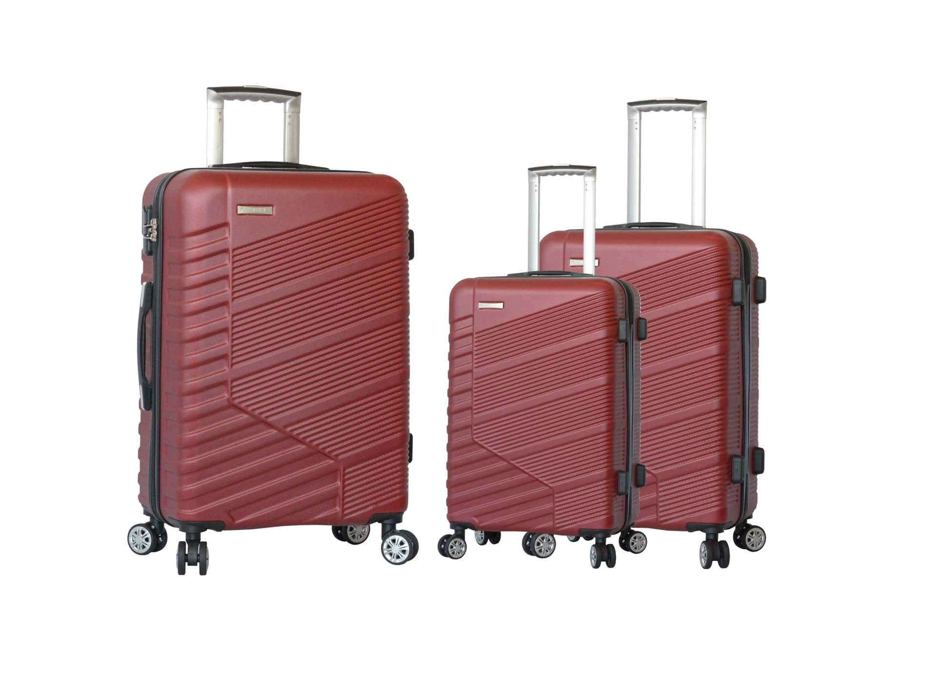 ensemble de 3 valises L M S rouge 02803