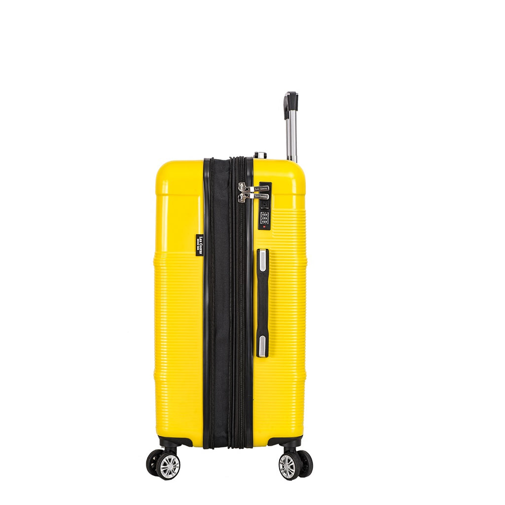 valise rigide moyenne 67 cm en polycarbonate Lee cooper jaune