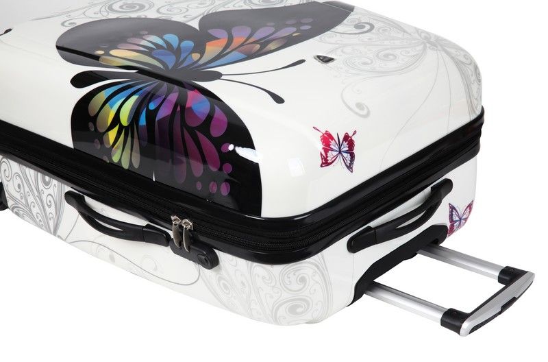Ensemble de 3 valises rigides « Papillon »