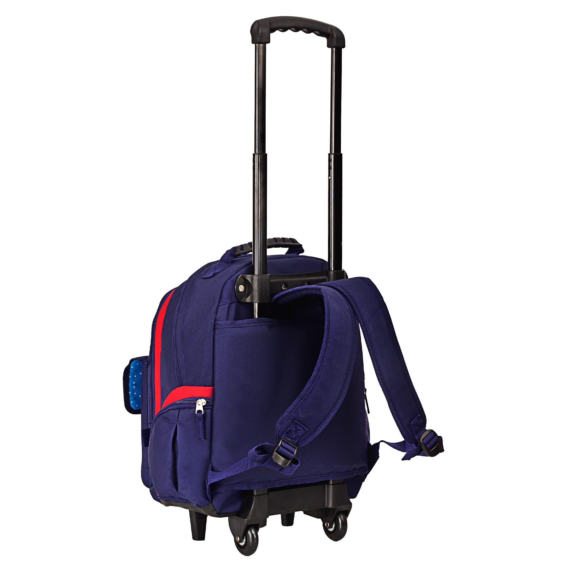 Sac à dos à roulettes scolaire Bleu/rouge Snowball