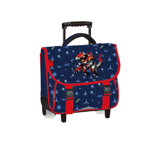 Cartable à roulettes CE2 CM1 CM2 Monster Robot