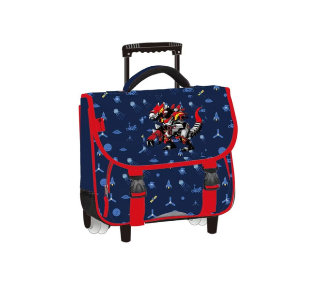 Cartable à roulettes CE2 CM1 CM2 Monster Robot
