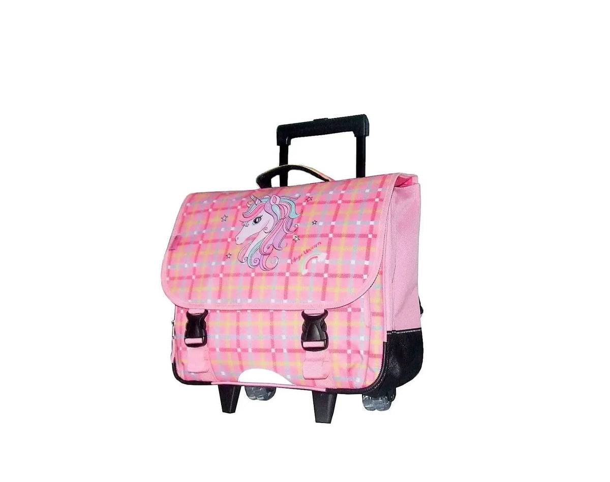 Cartable à roulettes CP CE1 CE2 Licorne 38 cm