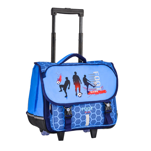 Cartable à Roulettes Foot Game bleu CM1 CM2 Snowball