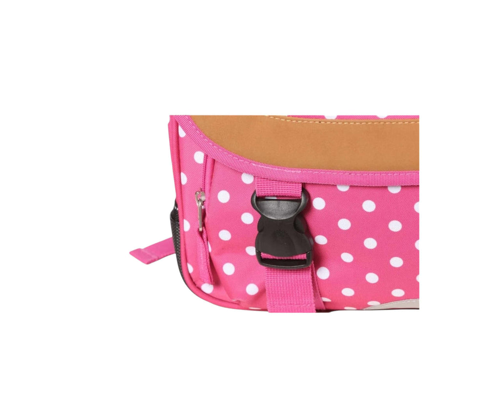 grand cartable scolaire ce2 cm1 cm2 pour fille Snowball rose : vue detail fermeture