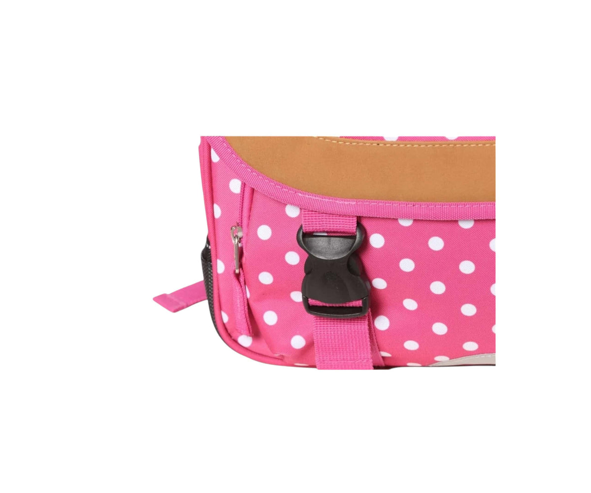 grand cartable scolaire ce2 cm1 cm2 pour fille Snowball rose : vue detail fermeture