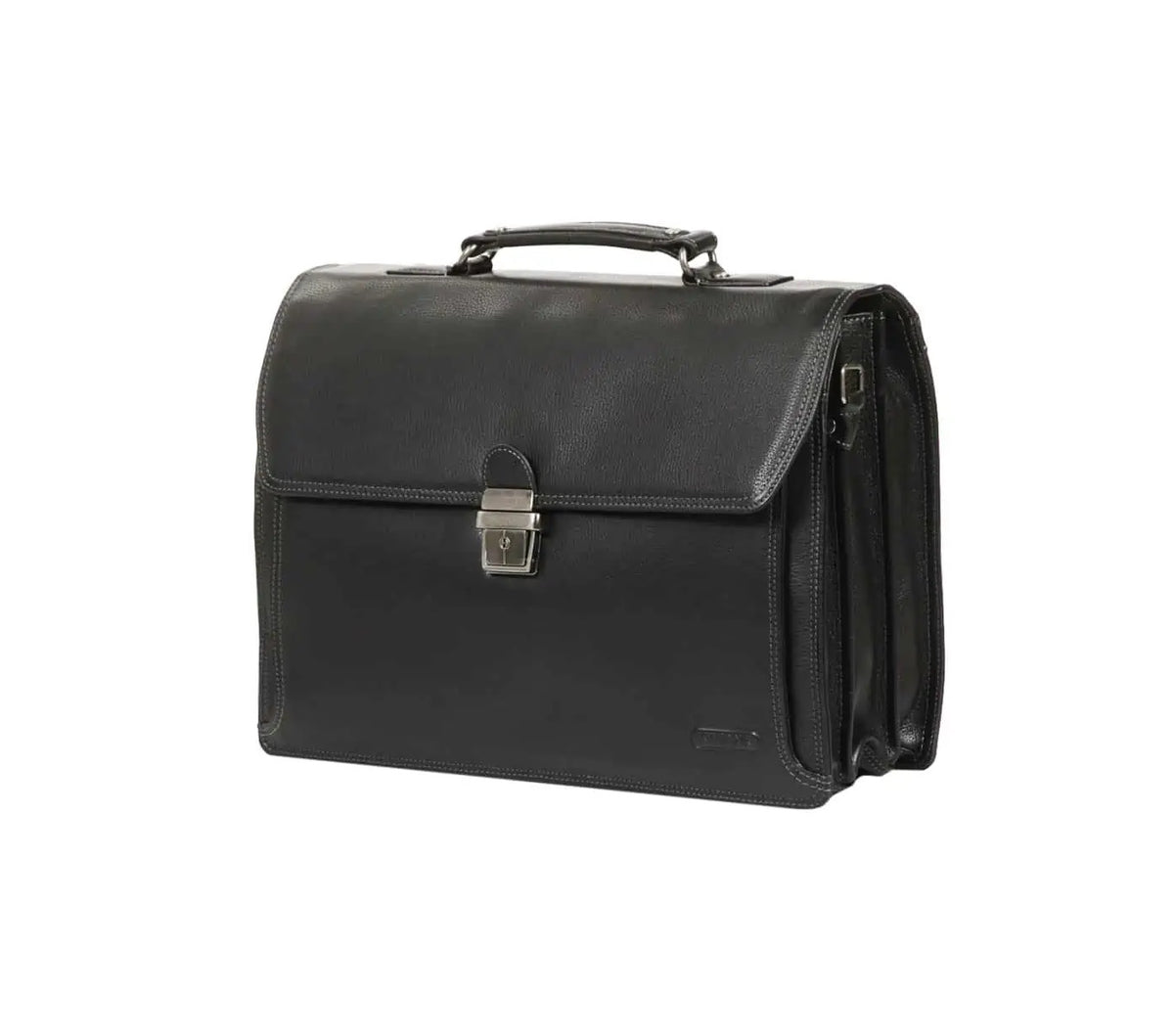 Cartable en Cuir 3 soufflets 40 cm