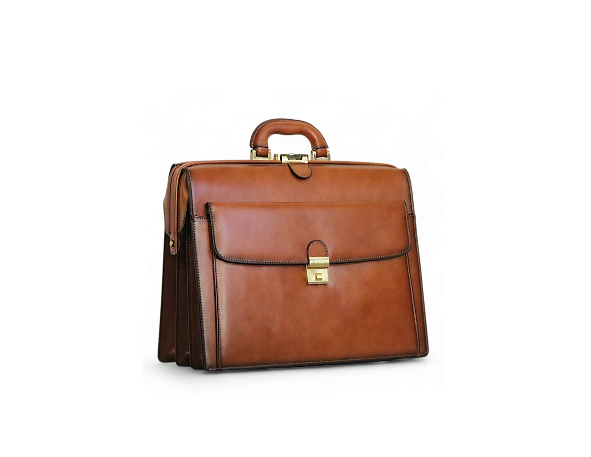 Cartable en cuir 3 soufflets Oxford