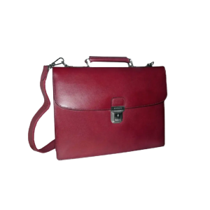 Cartable en cuir un soufflet