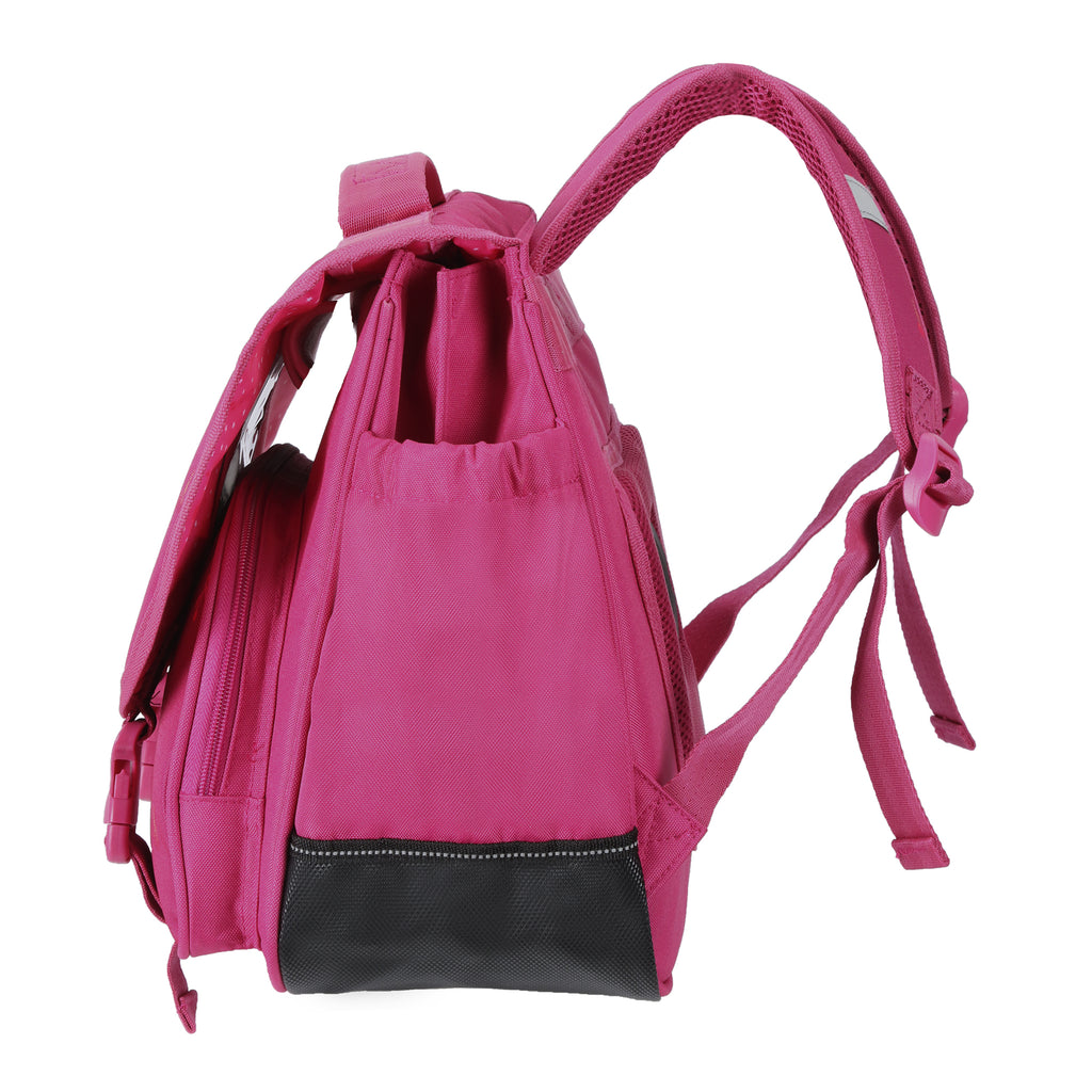 Cartable rose cerises pailletées pour fille CE1-CE2.