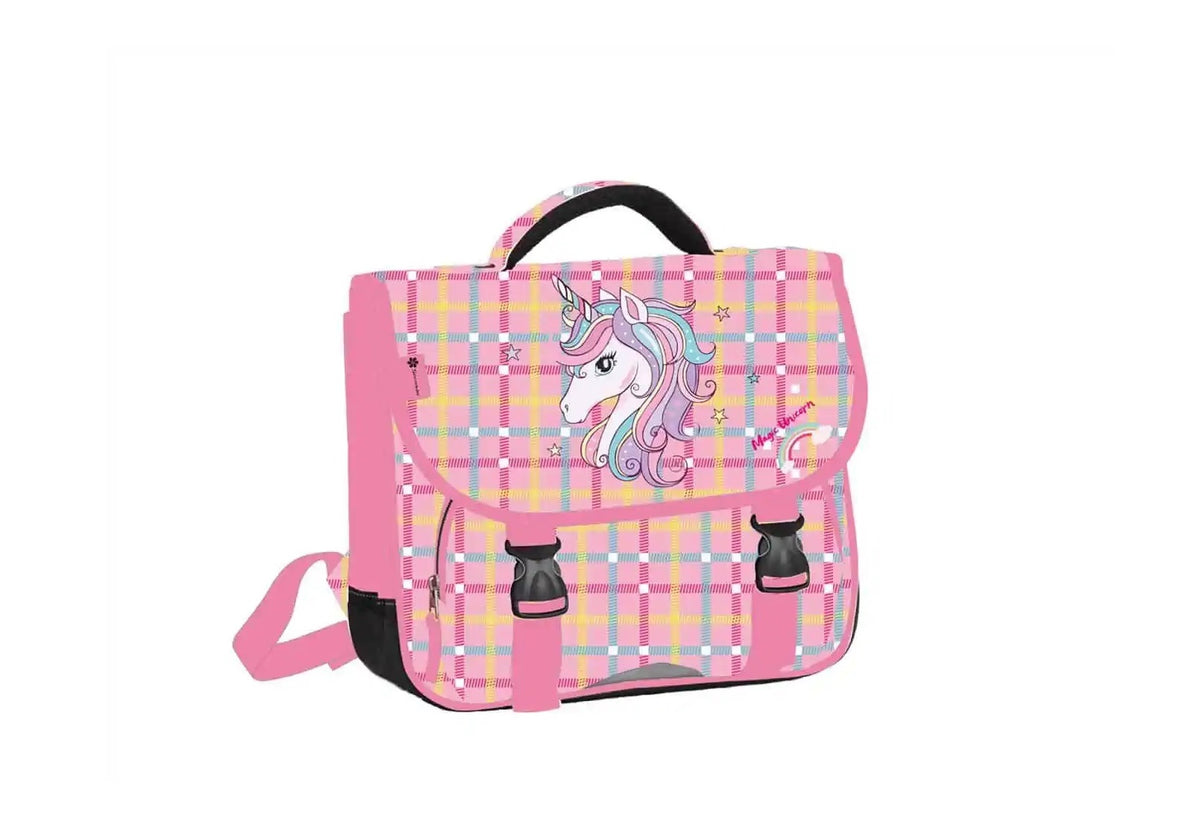 Cartable Licorne rose pour CE2 CM1 CM2