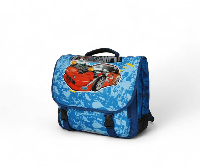 cartable scolaire garçon cm1 cm2 voiture bleu Snowball