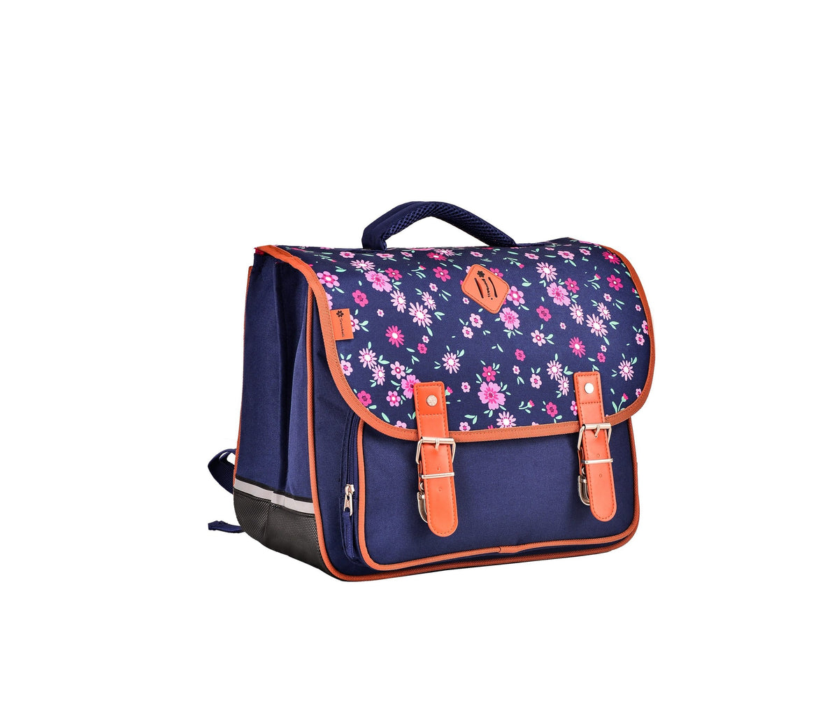 Cartable scolaire ce2 cm1 cm2 pour fille « Fleur de bleu »