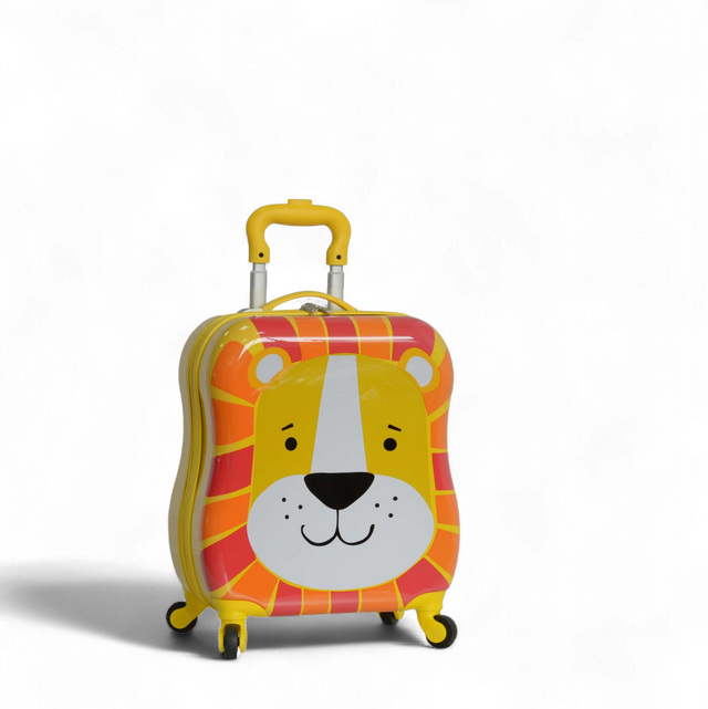 Valise pour enfants en forme de lion, jolie et pratique.