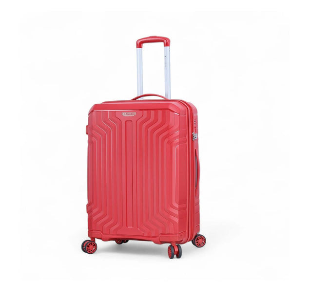Valise rigide 65 cm Malaga Snowball rouge A– Vue de face