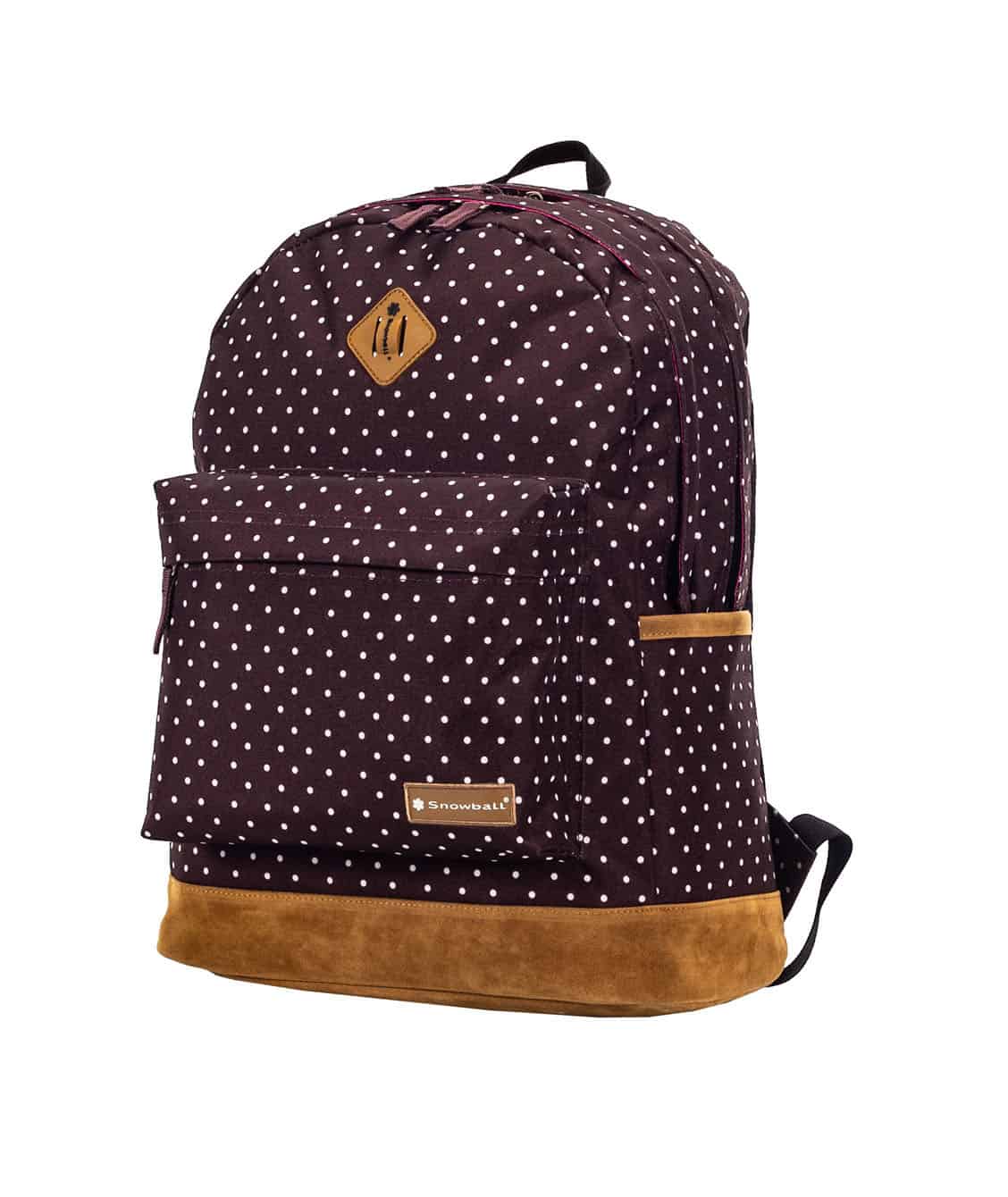 sac à dos à pois snowball marron