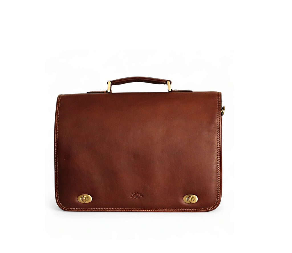Serviette en cuir 2 soufflets Lexington de Katana