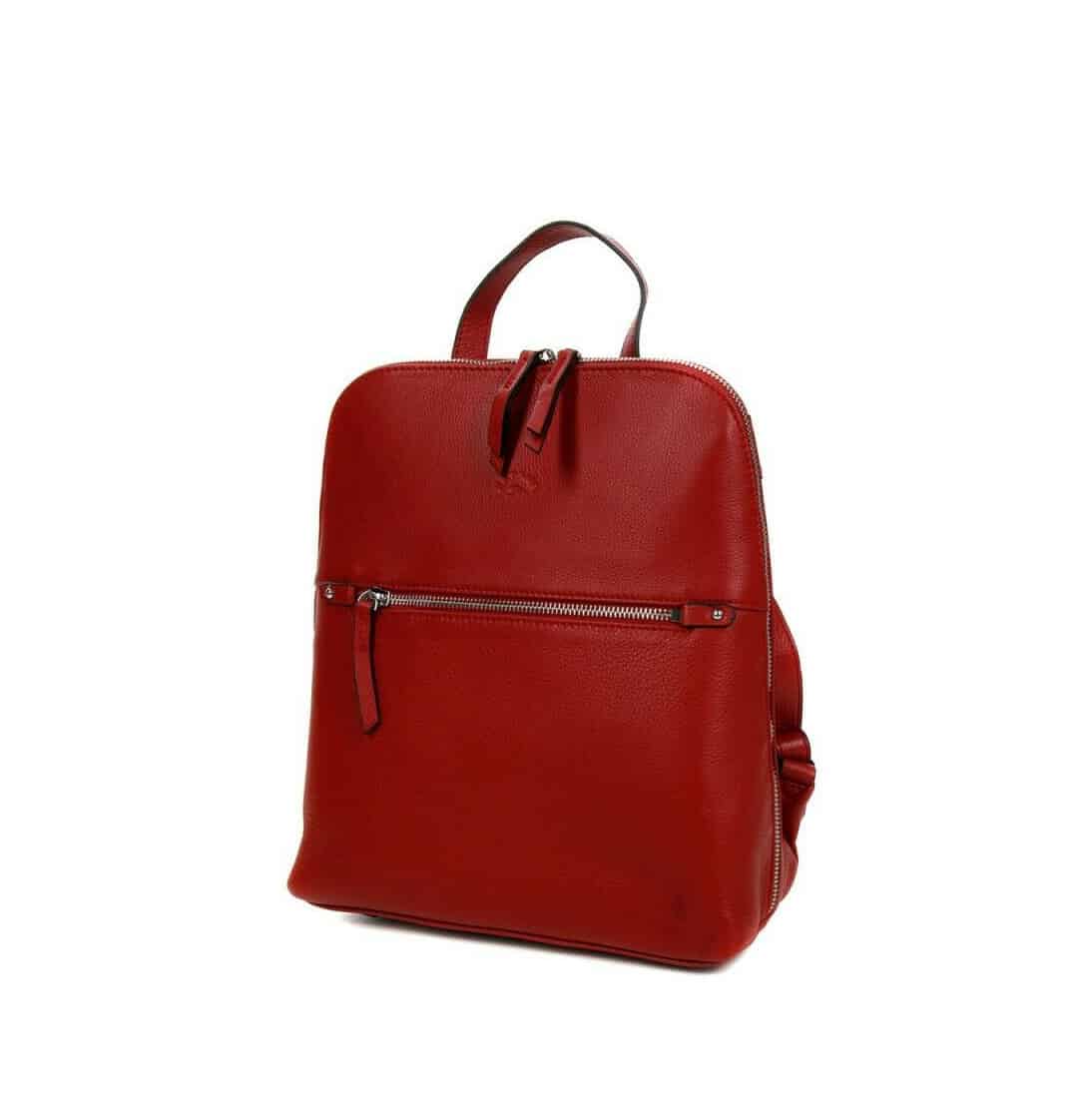 sac à dos cuir rouge femme katana 89807