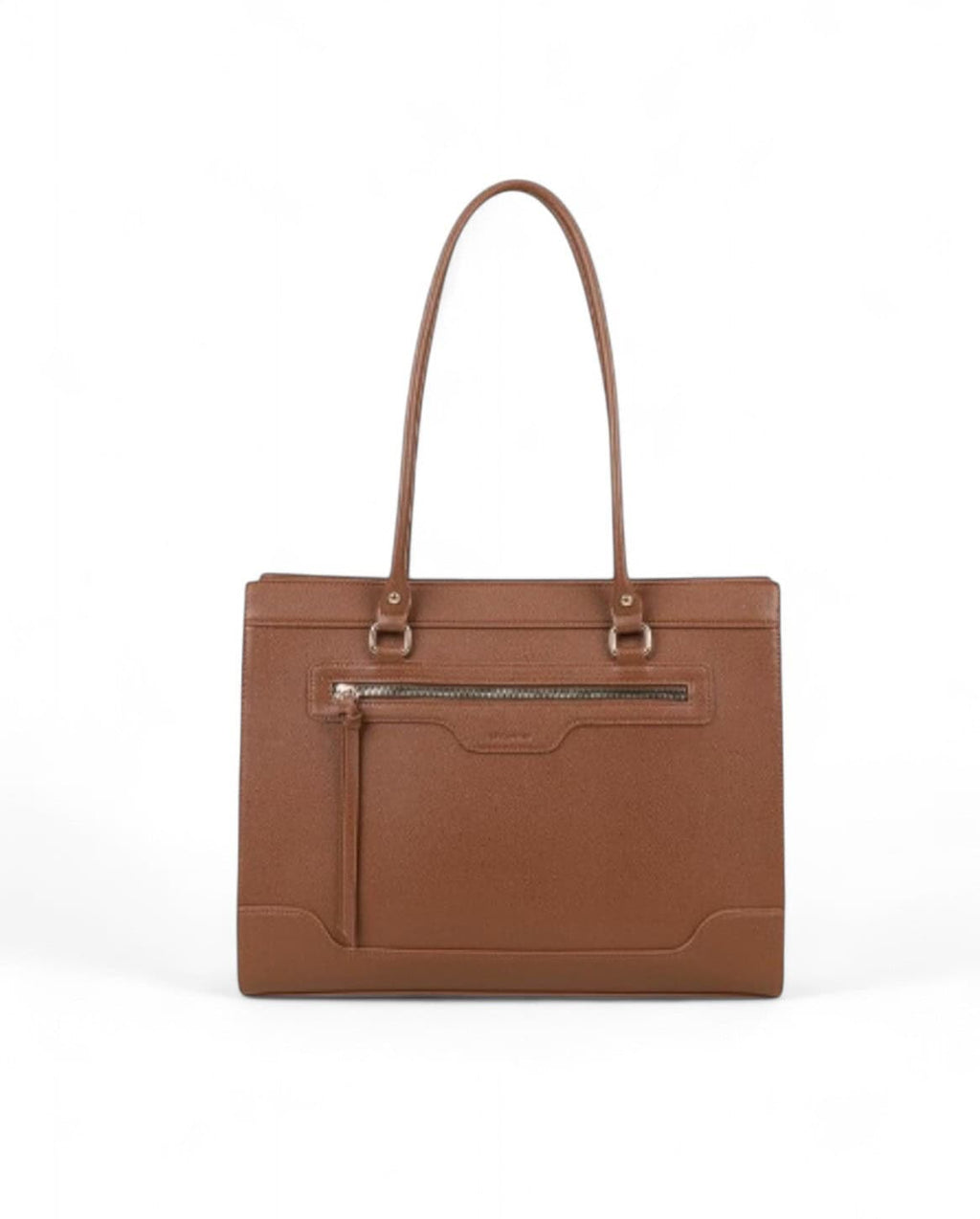 Sac à main cabas format A4 pour femme gallantry marron- vu de profil
