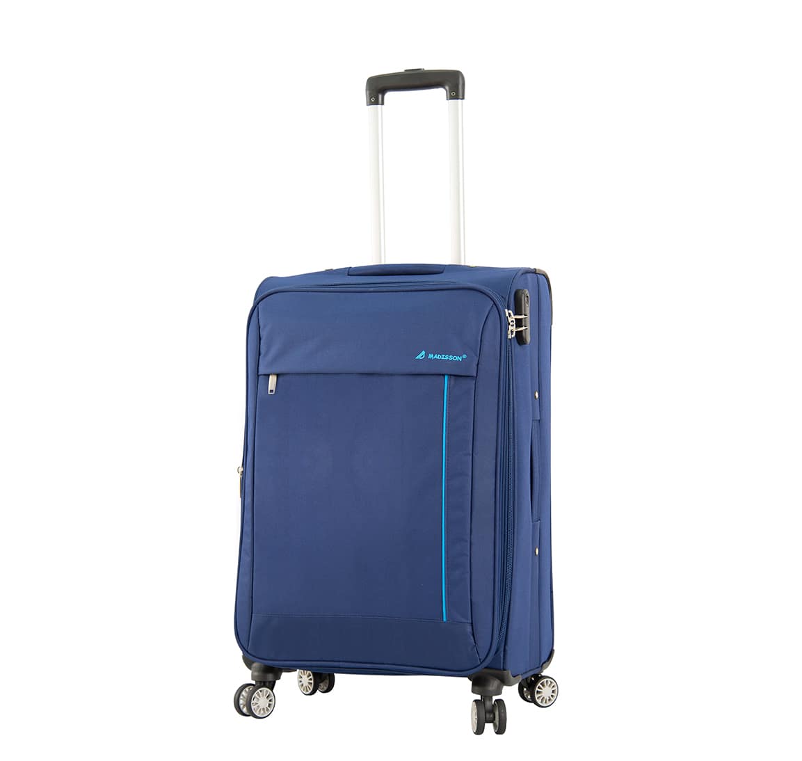 Lot 3 valises souples S/M/L à 4 roues Madisson bleu