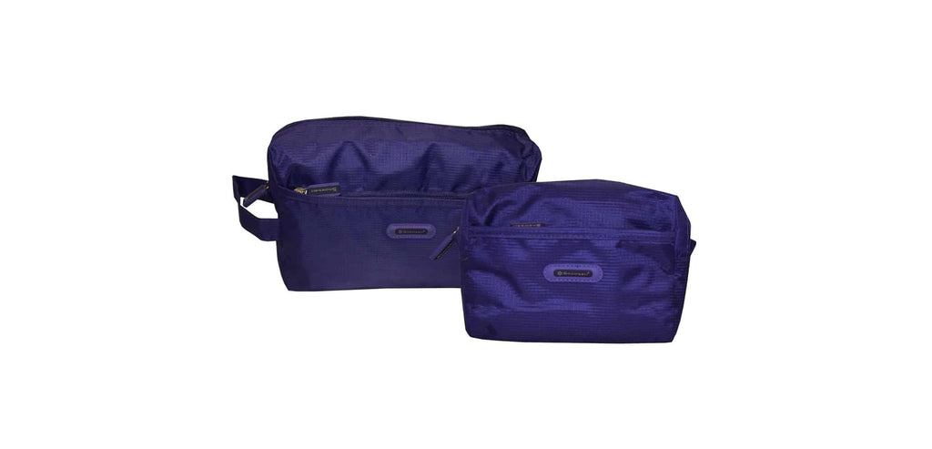 set de 2 trousses de toilettes Snowball violet