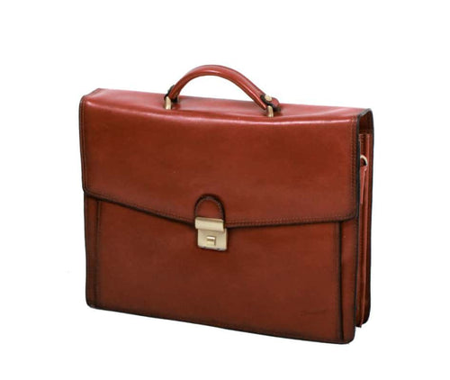 cartable en cuir 3 volets MARRON katana 68131
