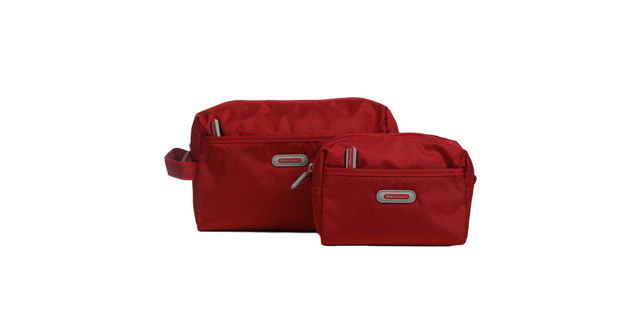 set de 2 trousses de toilettes Snowball ROUGE