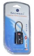 Cadenas de sécurité Antivol à code TSA ultra résistant Snowball