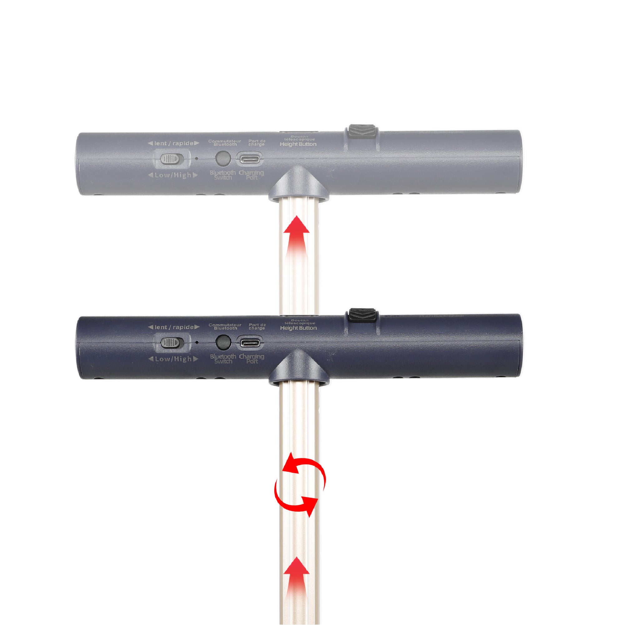 Valise cabine avec trottinette électrique intégrée, 55 cm, modèle Snowball, pratique et innovant.