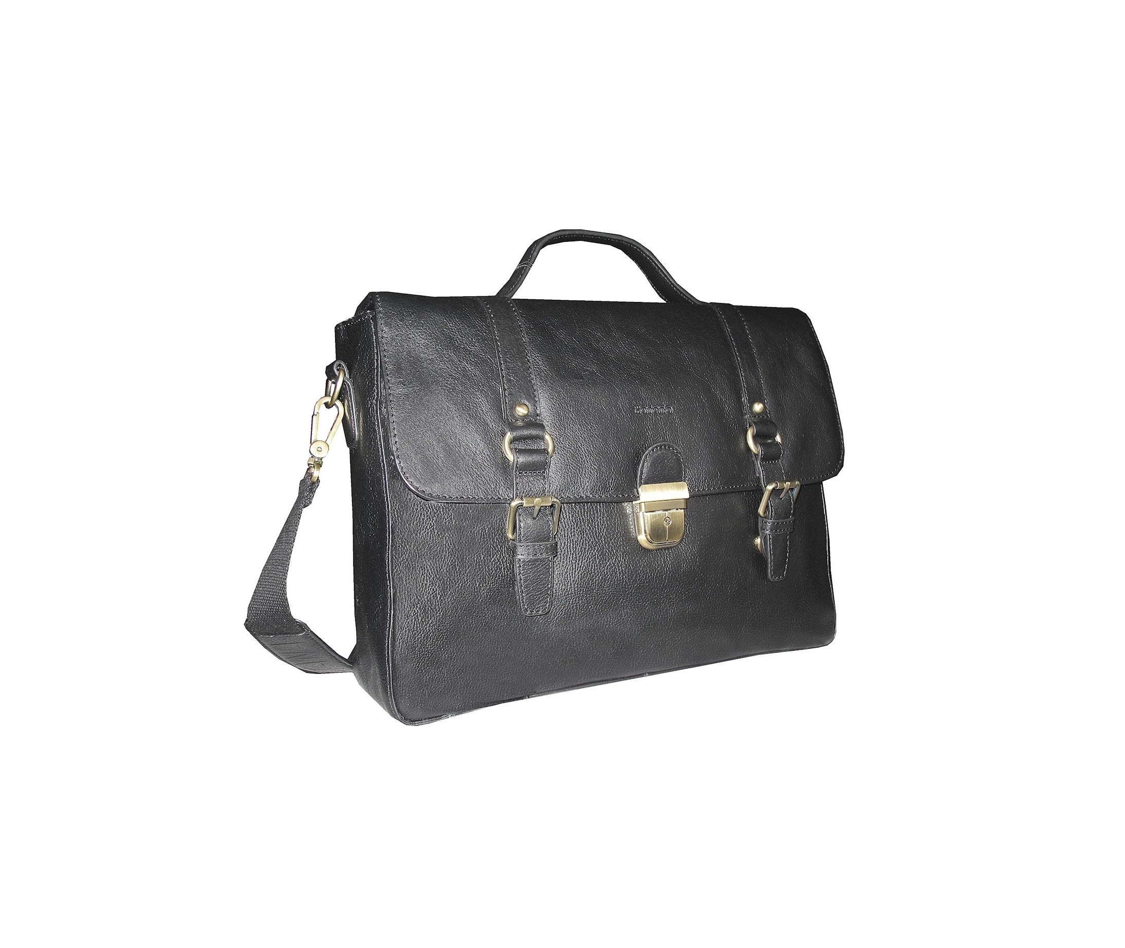 cartable en cuir katana noir pas cher
