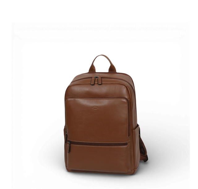 Sac à dos en cuir pour homme, élégant et pratique, idéal pour le travail et les voyages.