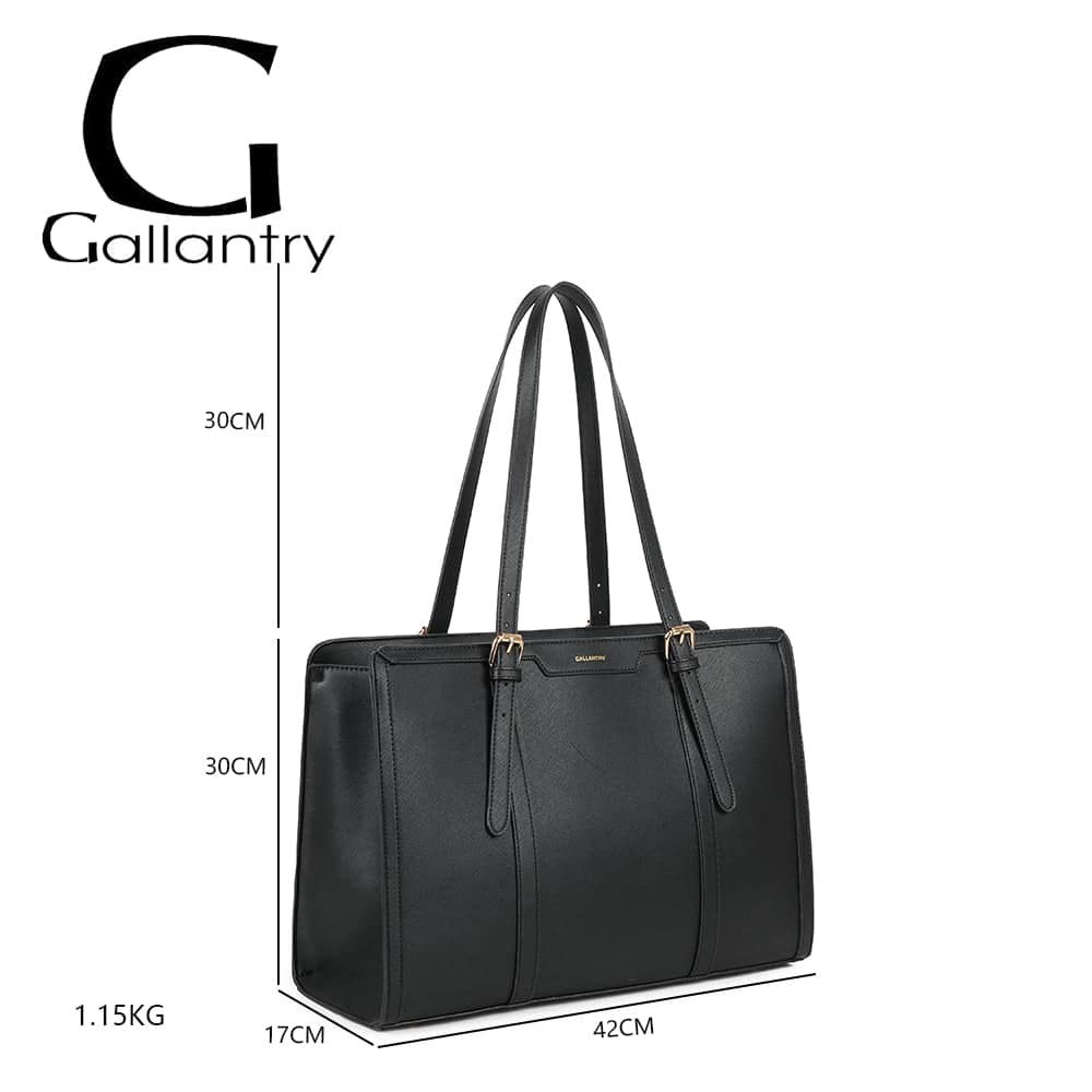 Grand sac cabas A4 et PC pratique, Idéal cours et bureau- vue dimensions