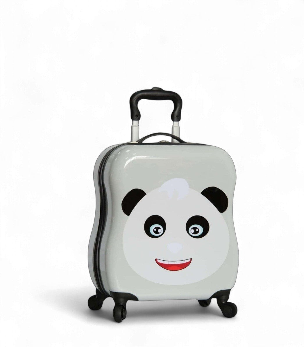 Valise enfant en forme de panda avec design mignon et pratique.
