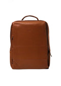 Sac à dos en cuir marron pour hommes et femmes, élégant et pratique.