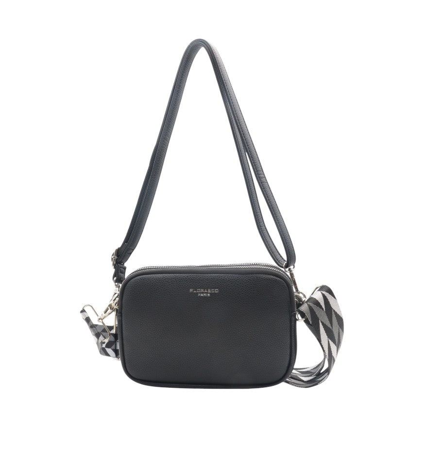 sac bandoulière pour femme Emma Flora&co noir