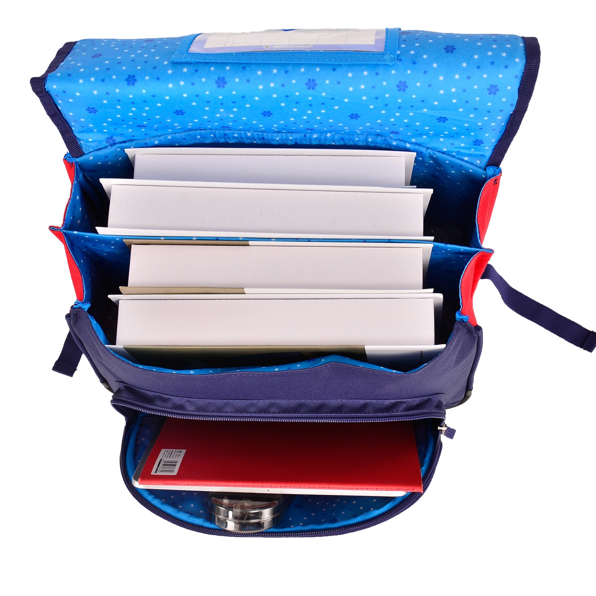 Sac à dos collège et primaire rouge/bleu pas cher