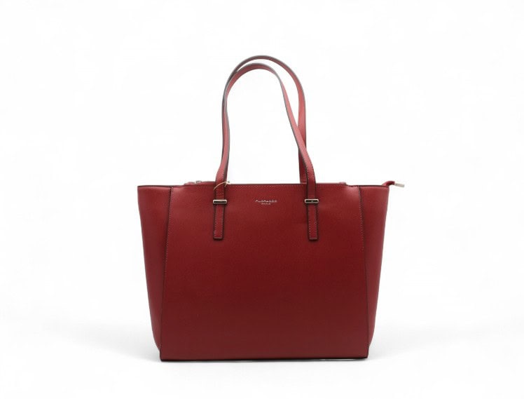 Sac cabas A4 à 3 compartiments pour femme Alice rouge-vue de face