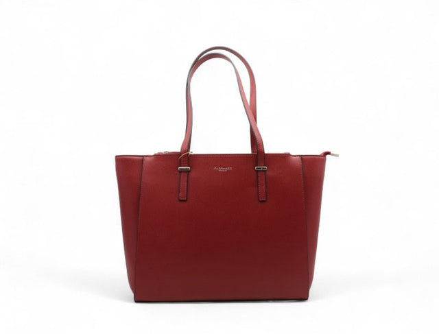 Sac cabas A4 à 3 compartiments pour femme Alice rouge-vue de face