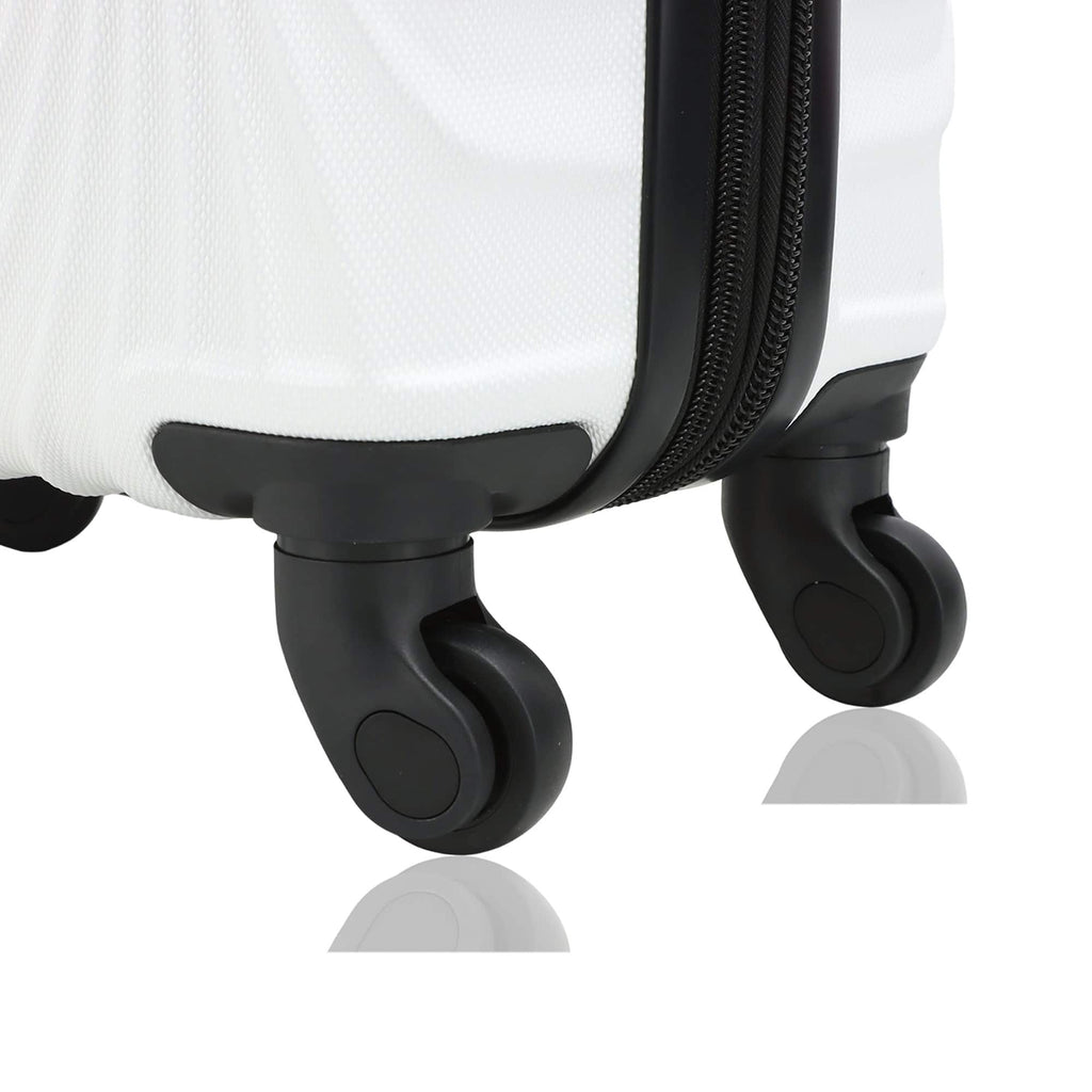 valise cabine sous siege easyjet 45x33x20 cm blanc- vue de roues