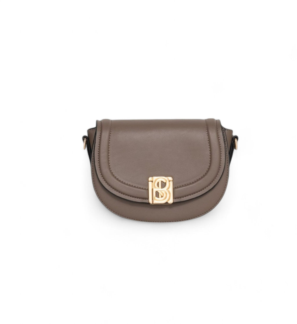 sac à bandoulière demi lune pour femme Elise taupe