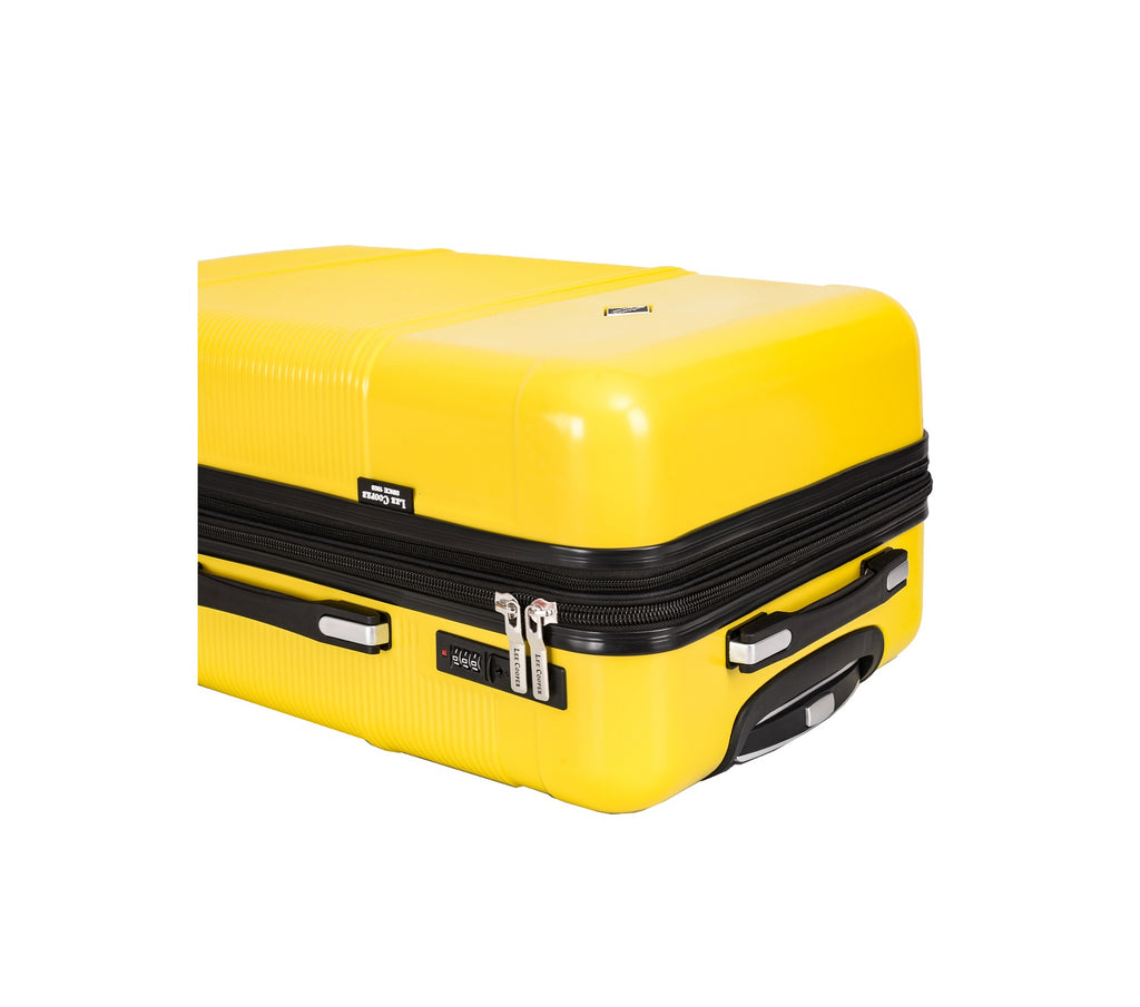 valise rigide moyenne 67 cm en polycarbonate Lee cooper jaune