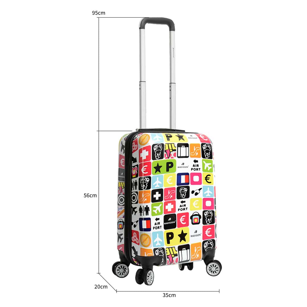Valise cabine rigide 55 cm Travel Picto – Madisson - vue dimensions