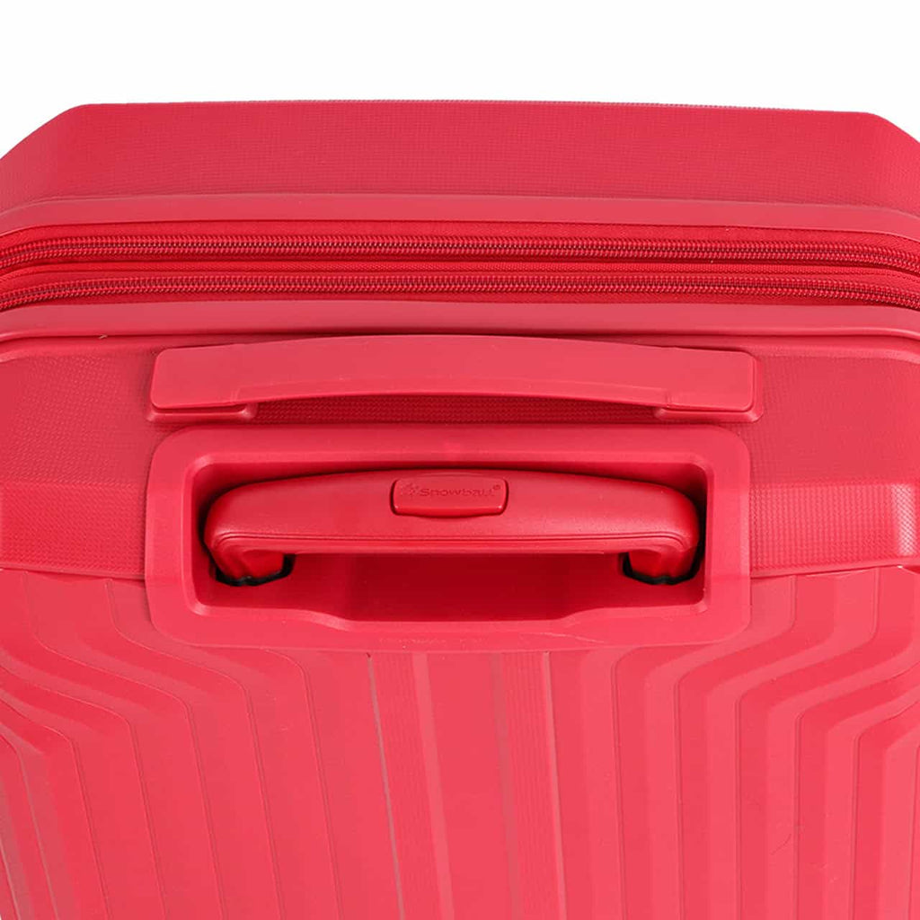 Valise rouge Snowball Malaga 55 cm avec poignée télescopique rentrée