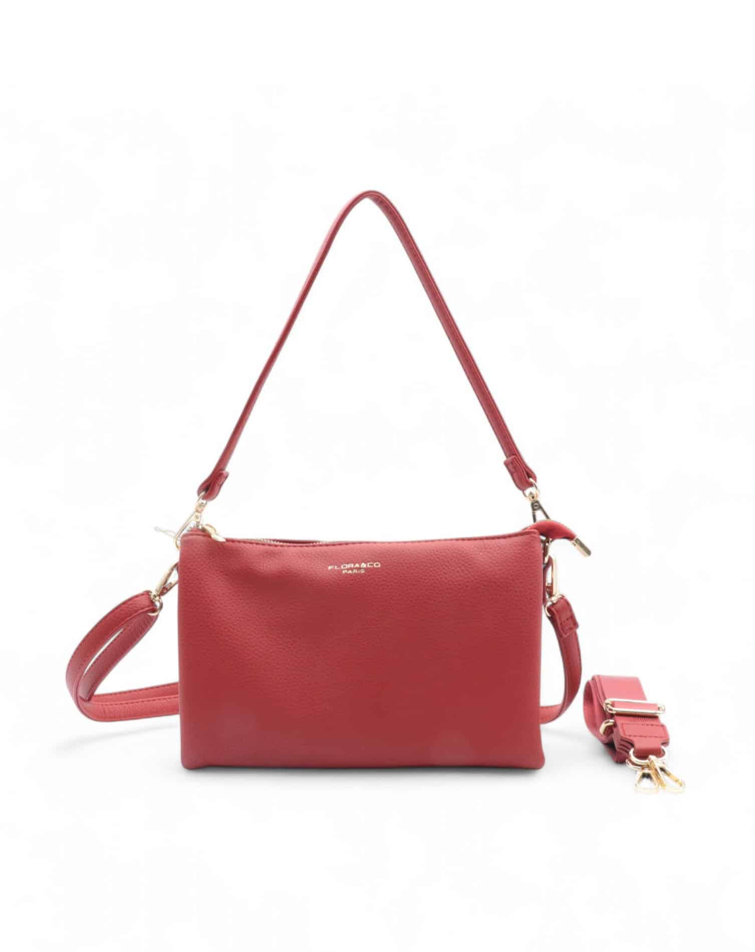sac bandoulière 3 compartiments pour femme Flora&Co bordeaux