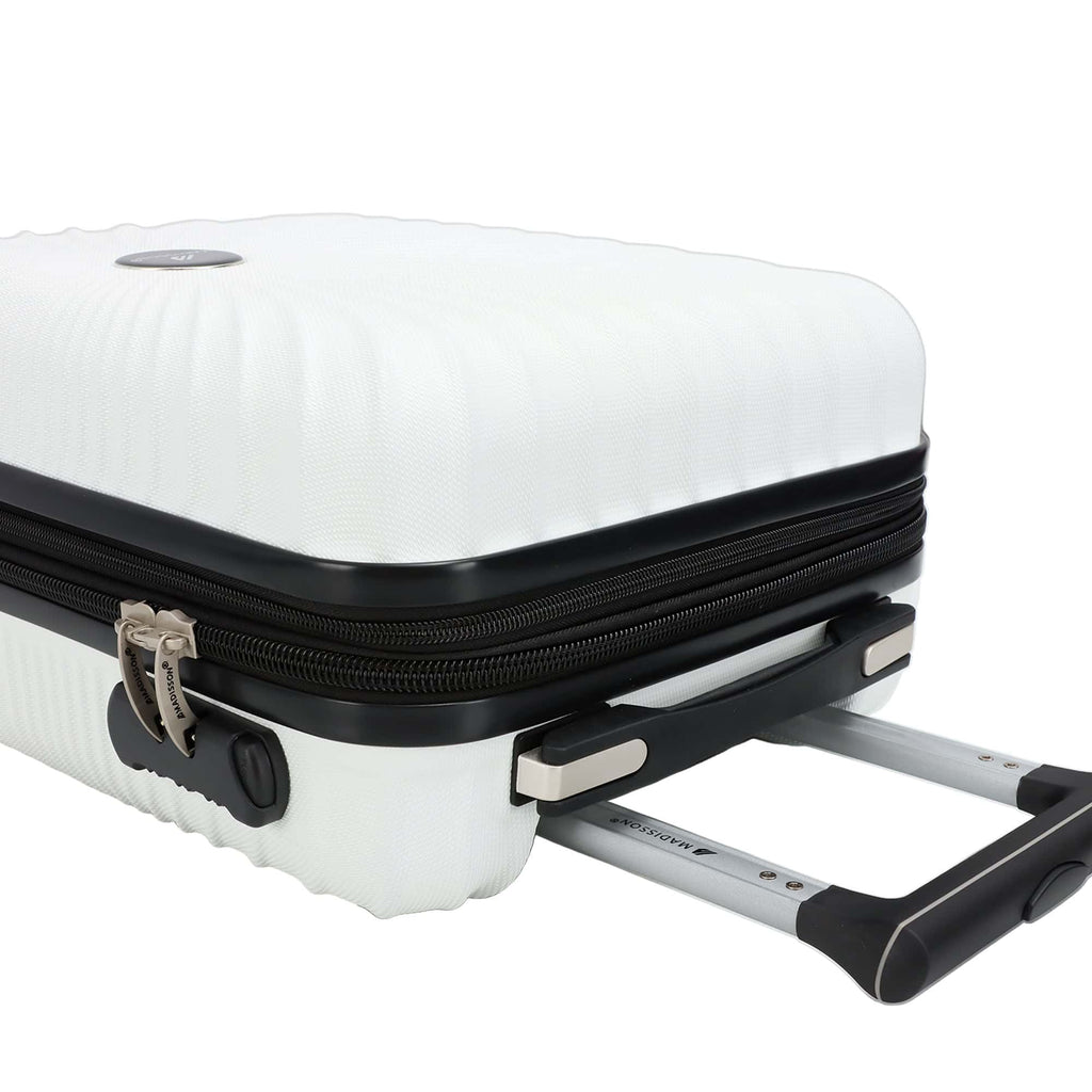 valise cabine sous siege easyjet 45x33x20 cm blanc- vue de poignées