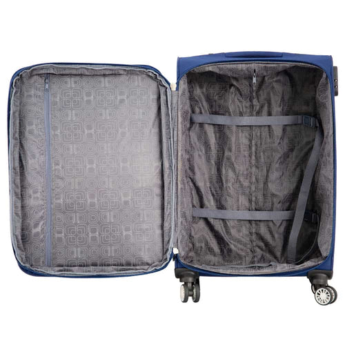 Lot 3 valises souples S/M/L à 4 roues Madisson intérieur