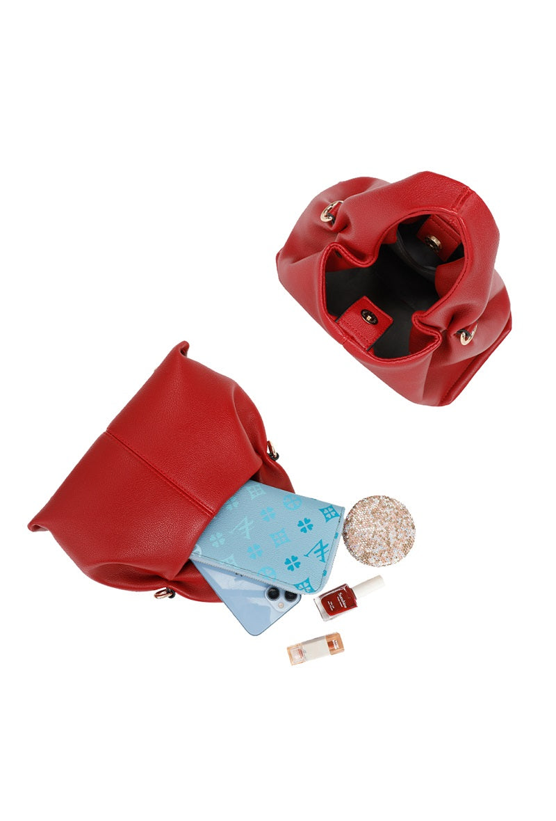 petit sac à main froncé gallantry rouge